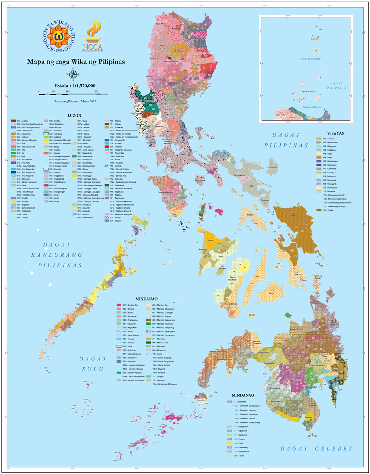 The Philippine languages map.