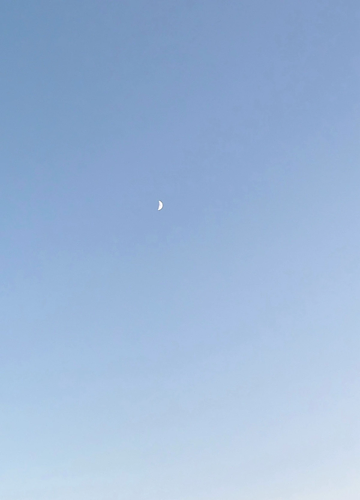 夕暮れの月の写真